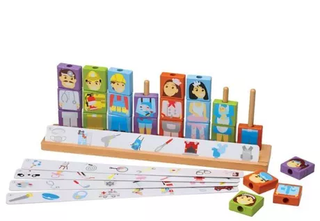 Игра Професиите, дървена, 24 части