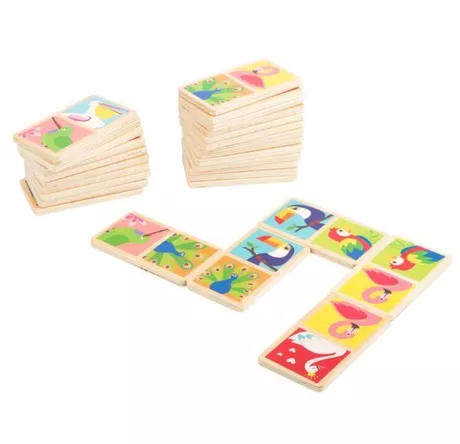 Small Foot Домино Птиците по света, дървено, 28 части