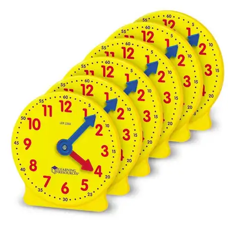 Комплект мини часовници 6 бр.,Learning Resources,LER 2202
