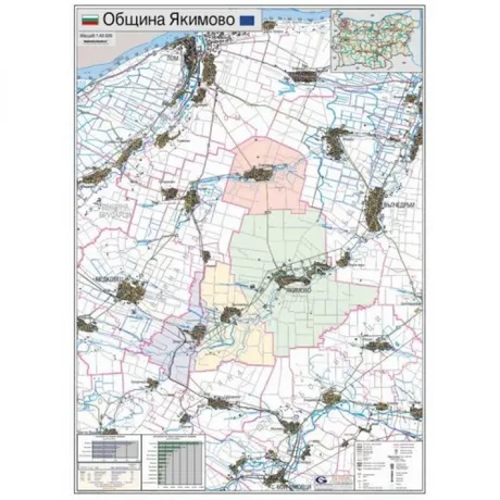 Карта на община Якимово
