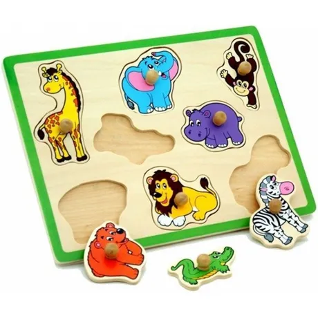 Детски пъзел с дръжки Сафари от Viga toys