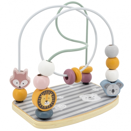 Дървена играчка - Спирала с топчета и животни Polar B