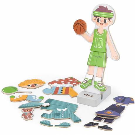 Магнитна кукла Момче за обличане - Viga toys