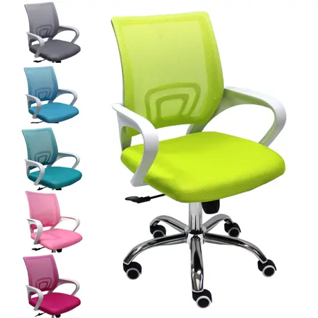 Работен стол Lori White Chrome