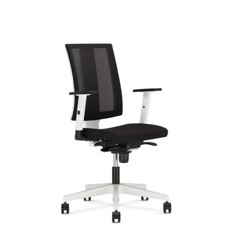 Работен стоол Navigo White MESH Plus