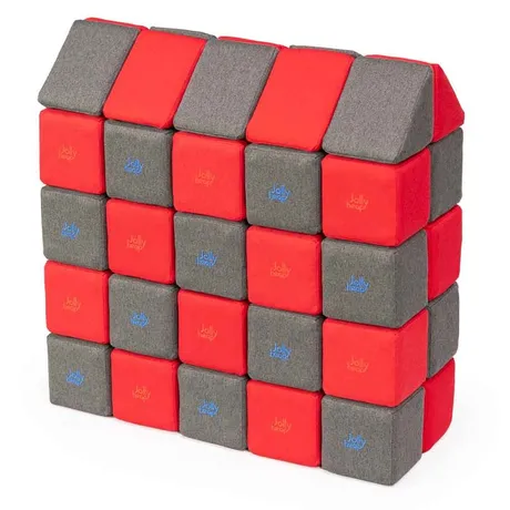 JollyHeap Medium Магнитни кубчета1222 50 бр. Червено / тъмно сиво