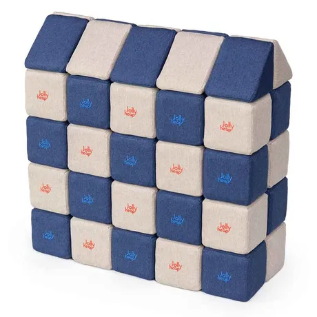 JollyHeap Medium Магнитни кубчета 1326 50 бр. Сиво / синьо
