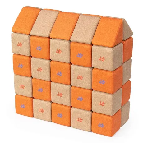 JollyHeap Medium Магнитни кубчета 1425 50 бр. Светло кафяво / оранжево
