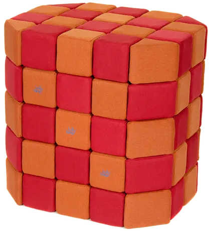 JollyHeap BASIC Магнитни кубчета 1225 100 бр. Червено / оранжево