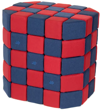 JollyHeap BASIC Магнитни кубчета 1226 100 бр. Червено / синьо