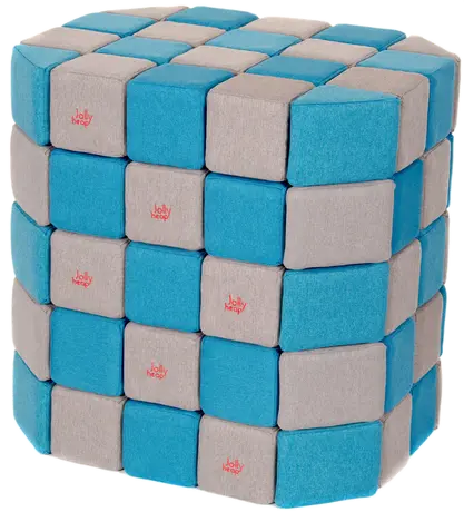 JollyHeap BASIC Магнитни кубчета 1323 100 бр. Сиво / тюркоаз