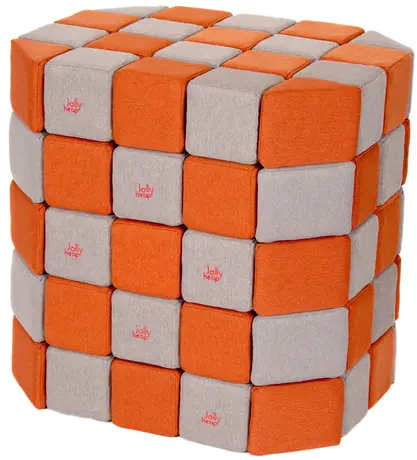 JollyHeap BASIC Магнитни кубчета 1325 100 бр. Сиво / оранжево