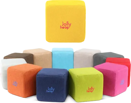 JollyHeap Medium Магнитни кубчета 1523 50 бр. Светло сиво / тюркоаз