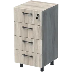 ШКАФ УНИ 40X42 Н=80СМ С 4 ЧЕКМЕДЖЕТА СЪС ЗАКЛЮЧВАНЕ С КРАКА