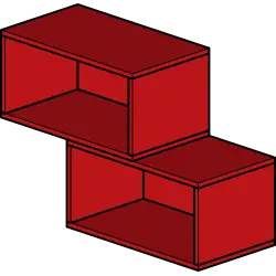 ШКАФ ТЕТРИС 90X35 Н=60СМ ДВОЙКА
