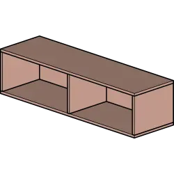 ШКАФ ТЕТРИС 120X35 Н=30СМ ЧЕТВОРЕН КУБ