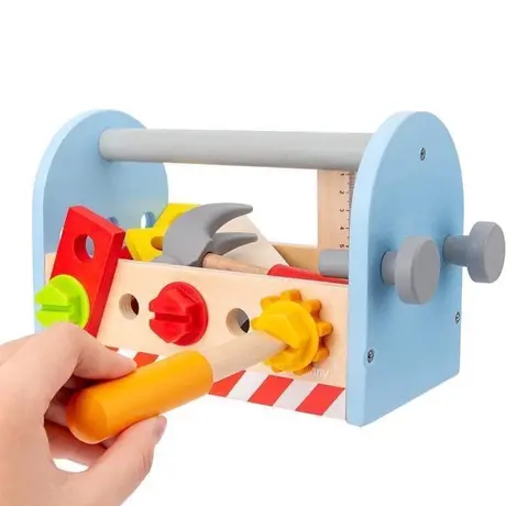 Дървени Инструменти в Кутия за Носене, Комплект за Игра, 22х12х15 см., Ginger Home