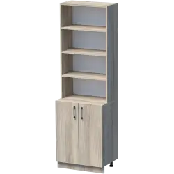 ШКАФ УНИ 60X42 Н=190СМ С ВРАТИ И ПЛИТКИ РАФТОВЕ НА ЦОКЪЛ