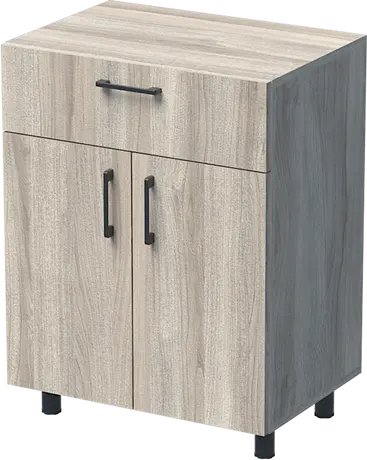 ШКАФ УНИ 60X42 Н=80СМ С 2 ВРАТИ И ЧЕКМЕДЖЕ