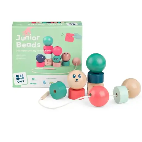 Монтесори дървени мъниста за нанизване – BS Toys