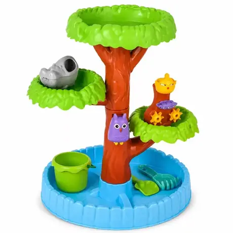 Детска масичка за игра с пясък и вода Дърво – водна маса и пясъчник 2 в 1 от Jolly