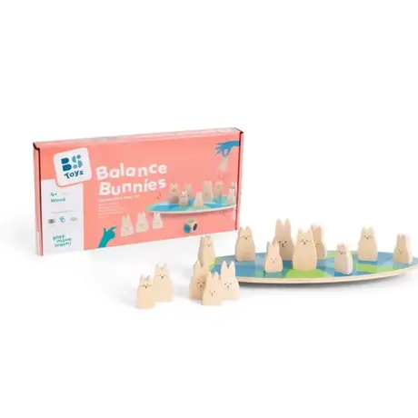 Детска игра за баланс Зайчета срещу Лисици от BS Toys