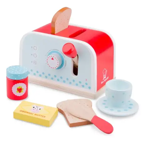 Дървен детски тостер за игра – Готови за закуска от New Classic Toys