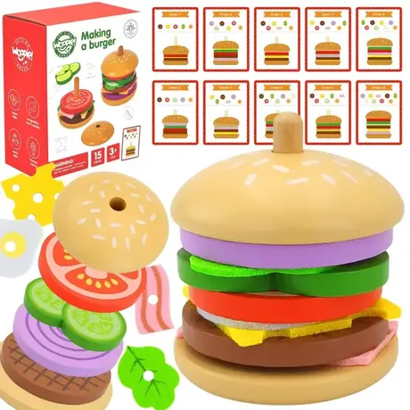 Дървена играчка – Направи си бургер от Tooky Toy