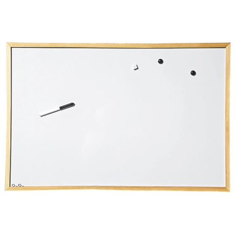 Магнитна бяла дъска с дървена рамка Bi-Office 60х90 cm