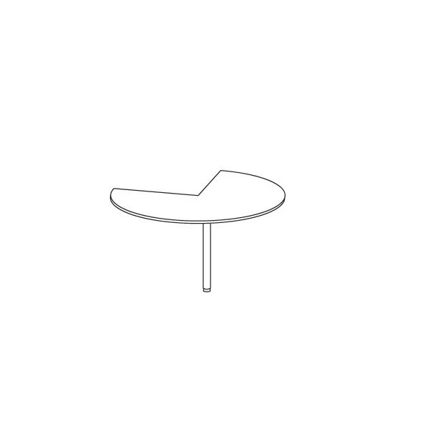 Сектор 3/4 ф120 с метален крак Авангард М.3. плот 18 mm или 25 mmДесен 