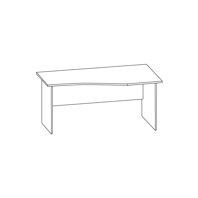 Бюро Графит M.1 138x90x70х74 cm, плот 18/25 mm, Ляв/Десен