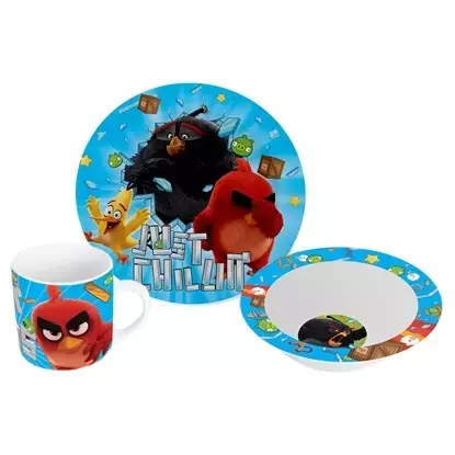  Disney Комплект чаша, чиния и купа Angry Birds, порцеланови