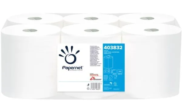 Papernet Кухненска ролка Virgin CNT, двупластова, 108 m, 450 къса, 6 броя