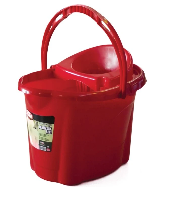 Planet Кофа, пластмасова, овална, с изстисквач, 12 L, червена