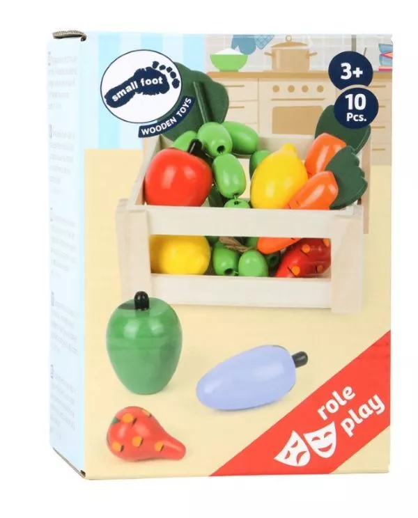 Small Foot Зеленчуци, дървени, в кутия, 11 части