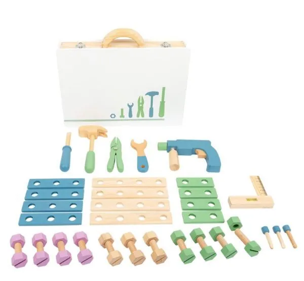 Small Foot Куфарче с инструменти, детско, дървено, 43 части