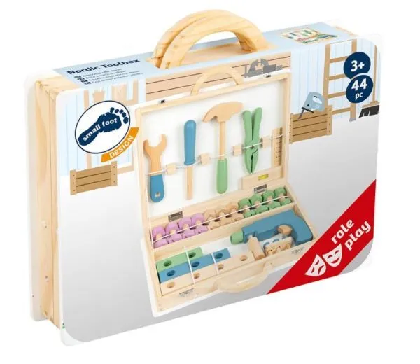 Small Foot Куфарче с инструменти, детско, дървено, 43 части