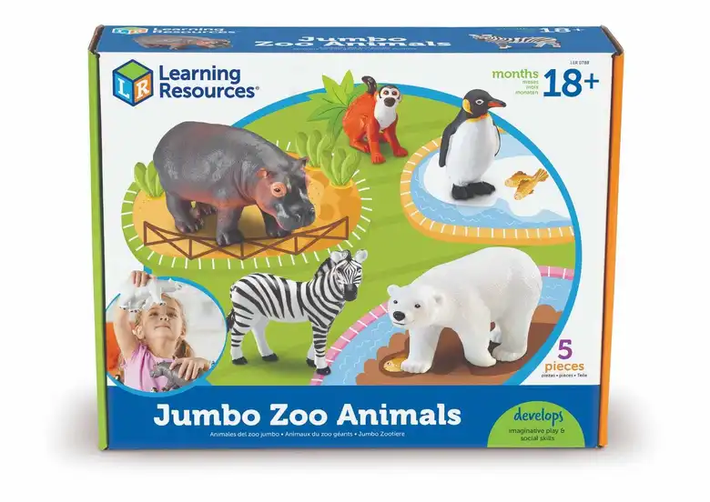 JUMBO Животни от зоопарка Learning Resources ,LER 0788