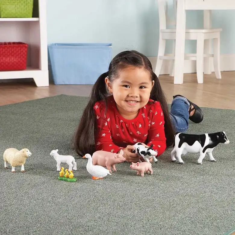 JUMBO Животни от фермата - животните с техните малки Learning Resources, LER 0835