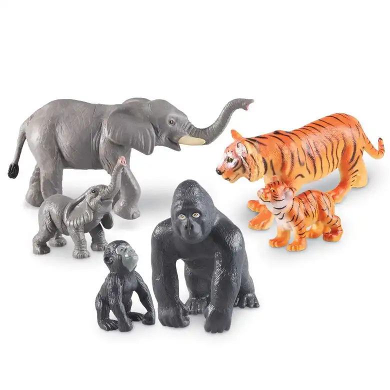 JUMBO Животни от джунглата -животните и техните малки Learning Resources, LER 0839