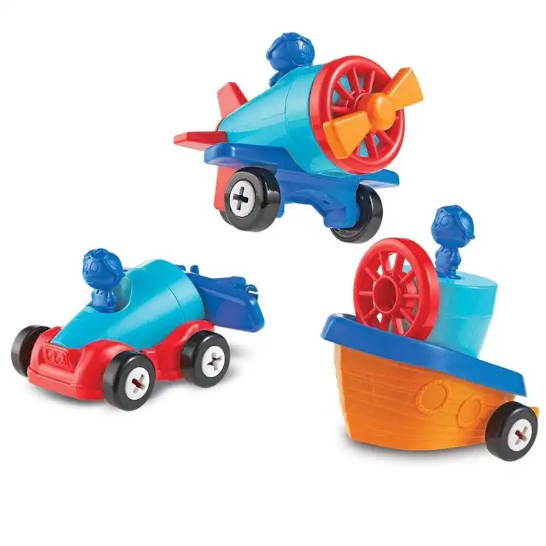 1-2-3 Изградете го! Автомобил-самолет-лодка,Learning Resources,LER 2840