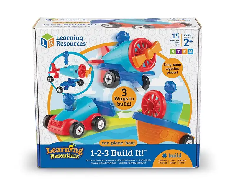 1-2-3 Изградете го! Автомобил-самолет-лодка,Learning Resources,LER 2840