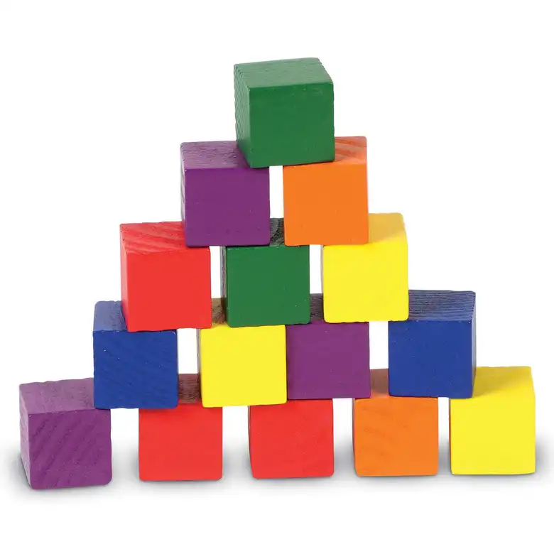 Дървени цветни кубчета,Learning Resources,LER 0136
