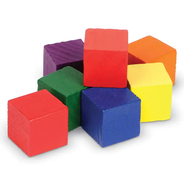 Дървени цветни кубчета,Learning Resources,LER 0136