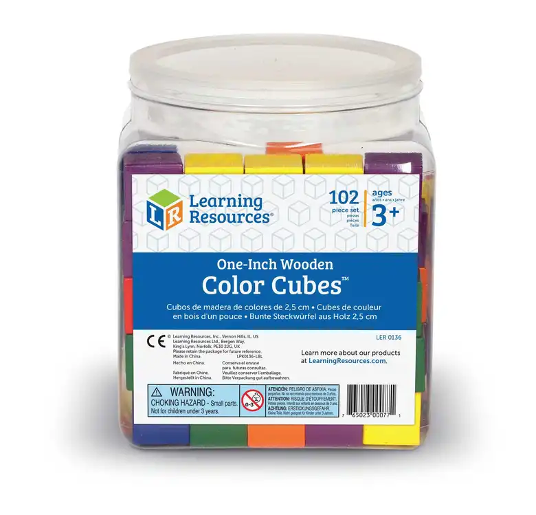 Дървени цветни кубчета,Learning Resources,LER 0136