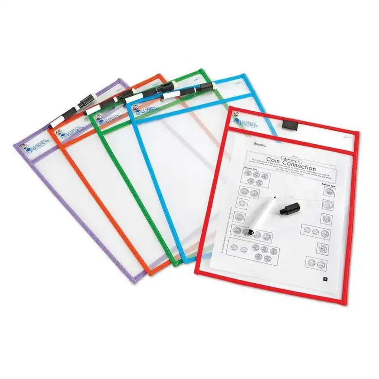 Комплект почистващи се джобове 5 бр.,Learning Resources,LER 0477
