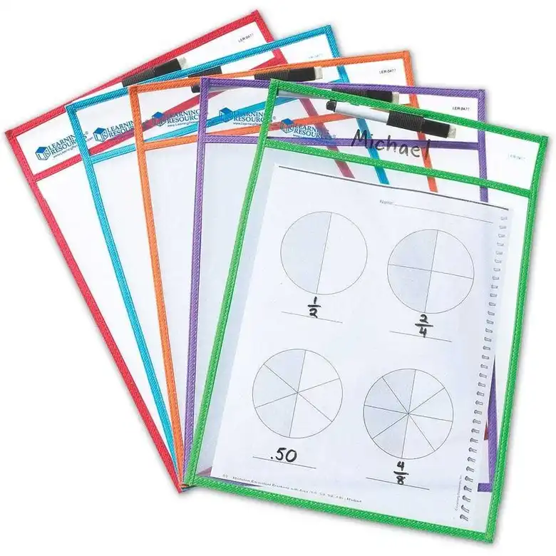 Комплект почистващи се джобове 5 бр.,Learning Resources,LER 0477