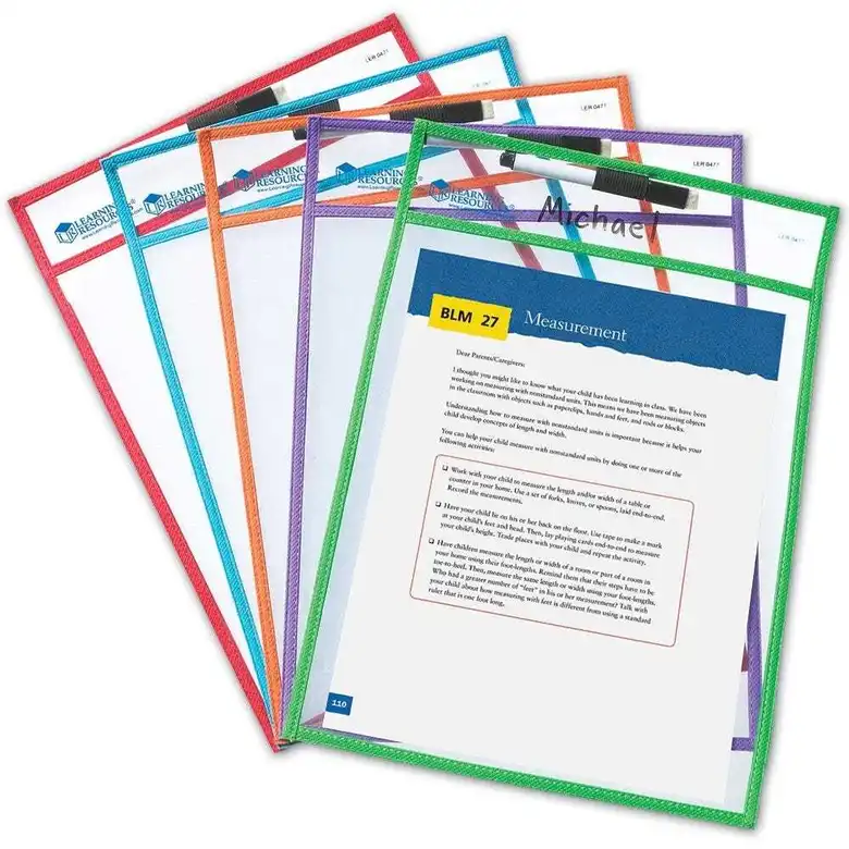 Комплект почистващи се джобове 5 бр.,Learning Resources,LER 0477