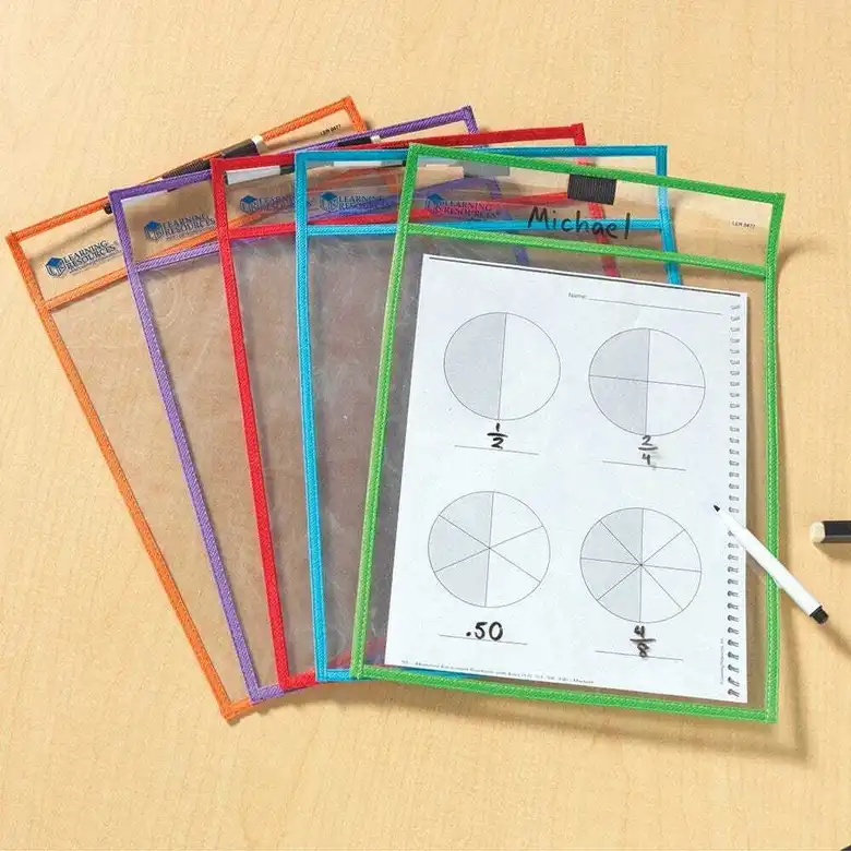 Комплект почистващи се джобове 5 бр.,Learning Resources,LER 0477