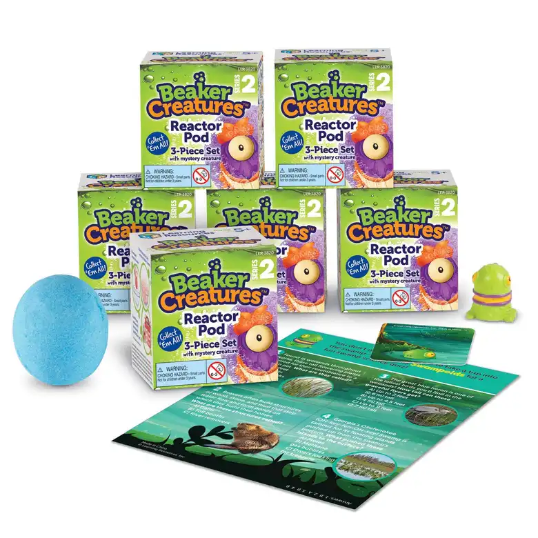 Сензорна игра Beaker Creature Reactor Pod 6 бр., Learning Resources, LER 3825